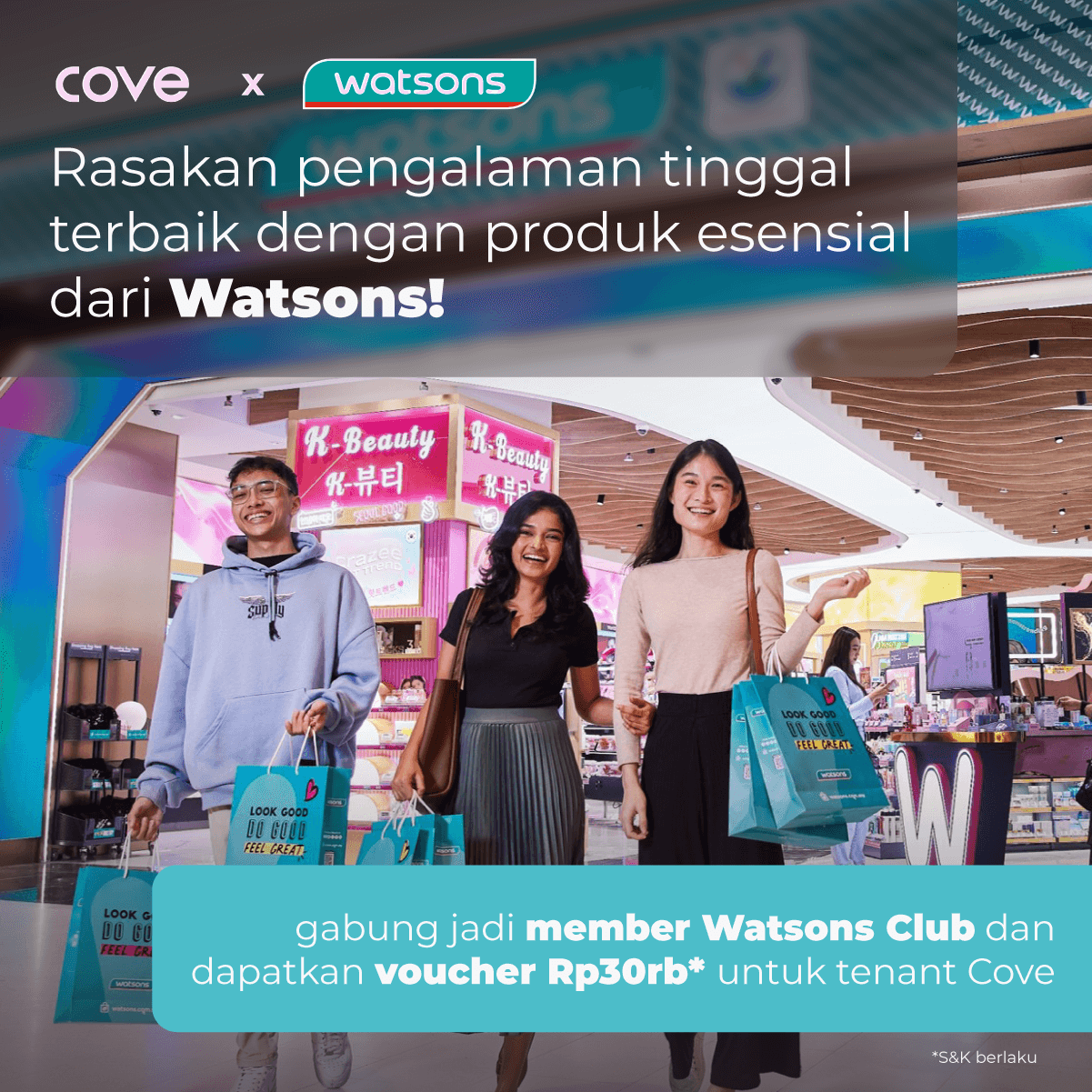 Nikmati voucher 30rb untuk belanja produk perawatan tubuh dari Watsons